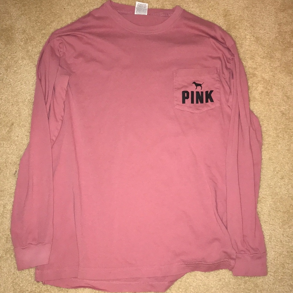 Pink long sleeve with a pocket
